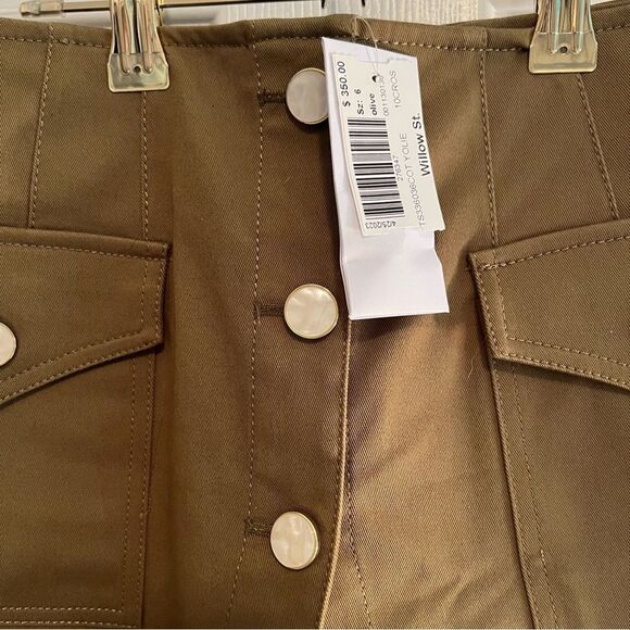 Derek Lam Khaki Button-Front Skort NWT! - Picture 7 of 11